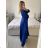 Elegantes Langarmkleid Damen (S / M.ONE SIZE) ITALIAN FASHION IMM211302 -   modrá královská -   S / M