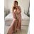 Elegantes Langarmkleid Damen (S / M.ONE SIZE) ITALIAN FASHION IMM211302 -   modrá královská -   S / M