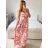 Langes trägerloses Sommerkleid für Damen (S/M EINHEITSGRÖSSE) INDIAN FASHION IMPEM23G37 -   grün -   S / M