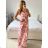 Langes trägerloses Sommerkleid für Damen (S/M EINHEITSGRÖSSE) INDIAN FASHION IMPEM23G37 -   grün -   S / M