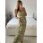 Langes trägerloses Sommerkleid für Damen (S/M EINHEITSGRÖSSE) INDIAN FASHION IMPEM23G37