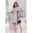 Langes, elegantes Damenkleid mit breiten Trägern (SL) FRENCH FASHION FMPEL23VELVET Punkt 38