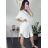 Sommerkleid Carmen aus Musselin für Damen (Einheitsgröße S/M) ITALIAN FASHION IMWE231506 L/XL weiß