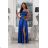 Trägerloses Partykleid aus Tüll für Damen (S/M/L ONE SIZE) ITALIAN FASHION IM923001 Königsblau 34