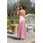 Trägerloses Partykleid aus Tüll für Damen (S/M/L ONE SIZE) ITALIAN FASHION IM923001 pink 40
