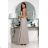 Trägerloses Partykleid aus Tüll für Damen (S/M/L ONE SIZE) ITALIAN FASHION IM923001 béžová smetanová 36