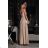 Trägerloses Partykleid aus Tüll für Damen (S/M/L ONE SIZE) ITALIAN FASHION IM923001 beige 34
