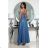 Trägerloses Partykleid aus Tüll für Damen (S/M/L ONE SIZE) ITALIAN FASHION IM923001 blau 38