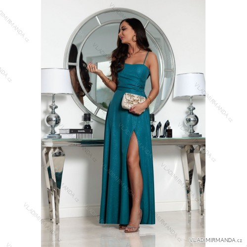 Trägerloses Partykleid aus Tüll für Damen (S/M/L ONE SIZE) ITALIAN FASHION IM923001 türkis 40