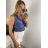 Top Tank Top Sommer Frauen (uni s-m) ITALIENISCHE MODE IMM20430 schwarz S/M