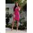 Trägerloses Partykleid aus Tüll für Damen (S/M/L ONE SIZE) ITALIAN FASHION IM923001 růžová fuchsiová 36