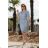 Trägerloses Partykleid aus Tüll für Damen (S/M/L ONE SIZE) ITALIAN FASHION IM923001 šedá světlá 46