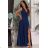 Trägerloses Partykleid aus Tüll für Damen (S/M/L ONE SIZE) ITALIAN FASHION IM923001 blau 44