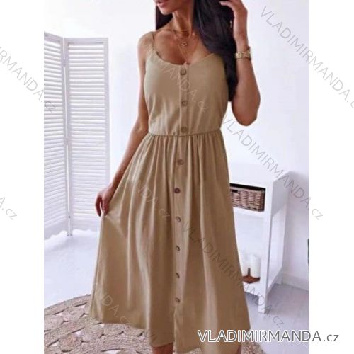 Langes Sommerkleid für Damen mit Trägern (S/M EINHEITSGRÖSSE) ITALIAN FASHION IMD24194/DU
