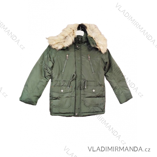 Bunda zimní dorost chlapecká (134-164) KLAUDIA HURT HKW21HK17103 Khaki 116-140 / 6-10let