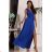 Trägerloses Partykleid aus Tüll für Damen (S/M/L ONE SIZE) ITALIAN FASHION IM923001 Königsblau 42