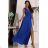 Trägerloses Partykleid aus Tüll für Damen (S/M/L ONE SIZE) ITALIAN FASHION IM923001 Königsblau 42