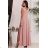 Trägerloses Partykleid aus Tüll für Damen (S/M/L ONE SIZE) ITALIAN FASHION IM923001 růžová lososová 40