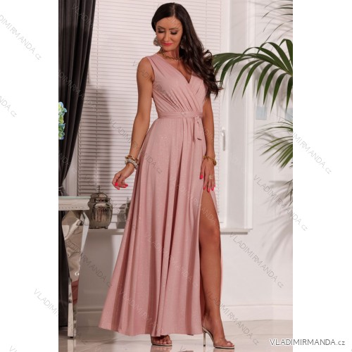 Trägerloses Partykleid aus Tüll für Damen (S/M/L ONE SIZE) ITALIAN FASHION IM923001 růžová lososová 40