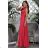 Trägerloses Partykleid aus Tüll für Damen (S/M/L ONE SIZE) ITALIAN FASHION IM923001 růžová malinová 38