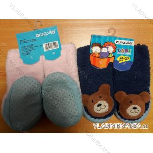 Heiße Socken mit rutschfesten Sohlen für Kindermädchen (24-27) AURA.VIA NO.M7001
