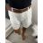 Kraťasy šortky s páskem dámské (S/M ONE SIZE) ITALSKÁ MÓDA IM724045 -   weiß -   S / M
