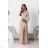 Trägerloses Partykleid aus Tüll für Damen (S/M/L ONE SIZE) ITALIAN FASHION IM923001 světle béžová 38