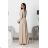 Trägerloses Partykleid aus Tüll für Damen (S/M/L ONE SIZE) ITALIAN FASHION IM923001 světle béžová 38