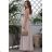 Trägerloses Partykleid aus Tüll für Damen (S/M/L ONE SIZE) ITALIAN FASHION IM923001 šedá světlá 36