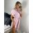 Sommerhemdkleid für Damen mit Gürtel (uni s / m) ITALIAN FASHION IM420807 S / M weiß