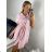 Sommerhemdkleid für Damen mit Gürtel (uni s / m) ITALIAN FASHION IM420807 S / M weiß
