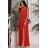 Trägerloses Partykleid aus Tüll für Damen (S/M/L ONE SIZE) ITALIAN FASHION IM923001 rot 40