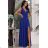Trägerloses Partykleid aus Tüll für Damen (S/M/L ONE SIZE) ITALIAN FASHION IM923001 Königsblau 42