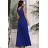 Trägerloses Partykleid aus Tüll für Damen (S/M/L ONE SIZE) ITALIAN FASHION IM923001 Königsblau 42