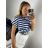 T-Shirt Kurzarm Damen (uni sl) ITALIENISCHE Mode IM518105 S / M blau