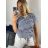 Tunika T-Shirt Kurzarm Frauen prouzek (Uni s / l) ITALIAN FASHION IM520114 S / M blau