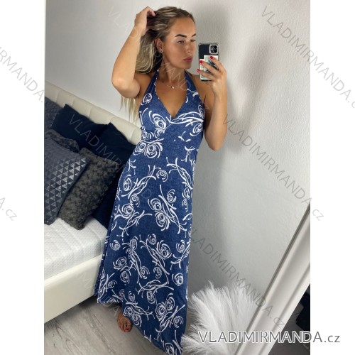 Trägerloses langes Partykleid für Damen (Einheitsgröße S/M) ITALIAN FASHION IMPSH2360055 -   blau -   S / M