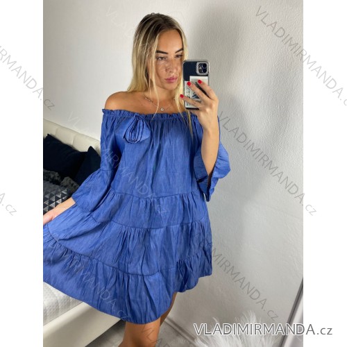 Elegantes ärmelloses Spitzenkleid für Damen (S/M EINHEITSGRÖSSE) ITALIAN FASHION IMWGS231829 -   blau -   M / L