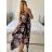 Langes, elegantes, ärmelloses Chiffonkleid für Damen (Einheitsgröße S/M) ITALIAN FASHION IM423265