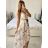 Langes, elegantes, ärmelloses Chiffonkleid für Damen (Einheitsgröße S/M) ITALIAN FASHION IM423265