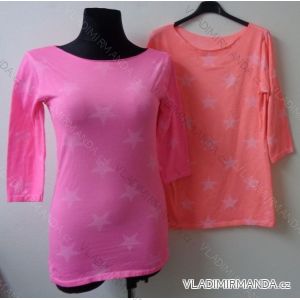 T-Shirt 3/4 Langarm Damen (uni) ITALIENISCHE Mode IMS003
