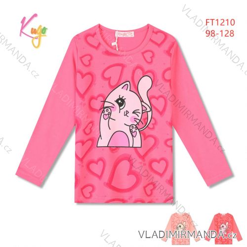 T-Shirt mit langen Ärmeln Kinder Mädchen Mädchen (98-128) KUGO HL9309