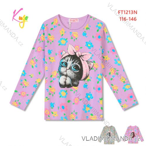 T-Shirt mit langen Ärmeln Kinder Mädchen Mädchen (98-128) KUGO HC0757