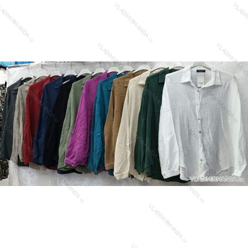 Damen-Langarmshirt in Übergröße (3XL/4XL EINHEITSGRÖSSE) ITALIAN FASHION IMWQ233259