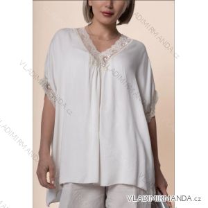 Damen-Oversize-Langarm-Hemd mit verlängerten Ärmeln (S/M ONE SIZE) ITALIAN FASHION IMPLI2234690