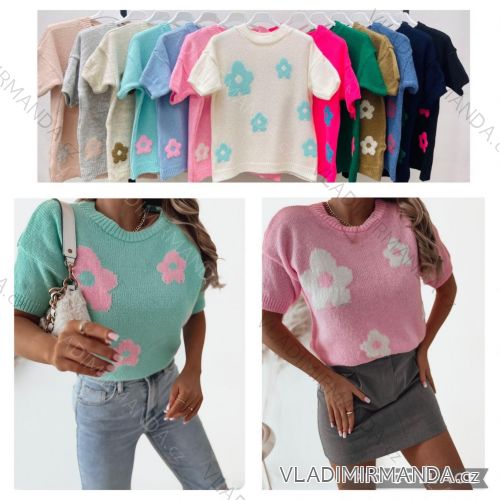 Gestrickter dünner Langarmpullover für Damen (S/M EINHEITSGRÖSSE) ITALIAN FASHION IMWL233230