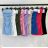 Langes Chiffon-Kurzarmkleid für Damen (S/M ONE SIZE) ITALIAN FASHION IMWGS231048