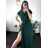 Langes Sommerkleid mit kurzen Ärmeln für Damen (Einheitsgröße S/M) ITALIAN FASHION IMD23430