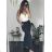 Elegante lange Damenhose (uni s-l) ITALIAN MODA IM720021