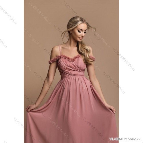 Langes, elegantes, trägerloses Partykleid für Damen (SL) FRENCH FASHION FMPEL23DORIANE -   pink -   M